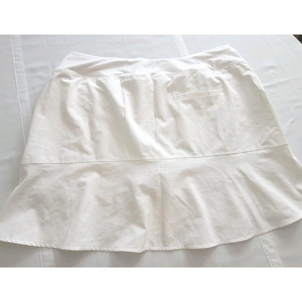 Adidas Golf Skort Womens XL White Tennis Pickleball Athletic Skirt Pocket - Picture 4 of 12